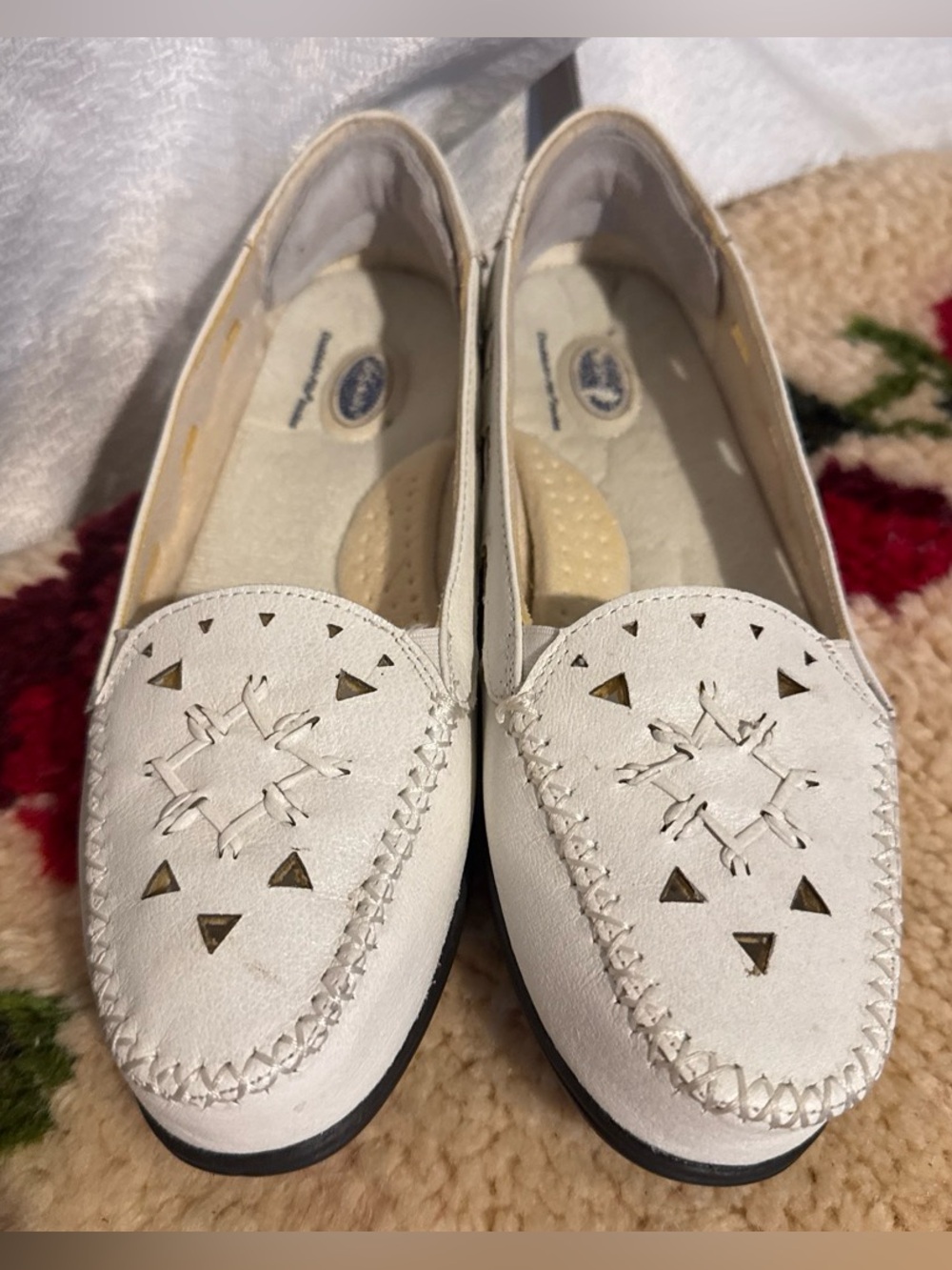 Dr. Scholls white loafers